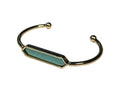Turquoise Gold Cuff Bangle